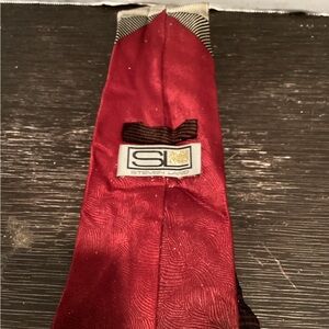 Men’s steven Land Red Tie 100% silk Classic